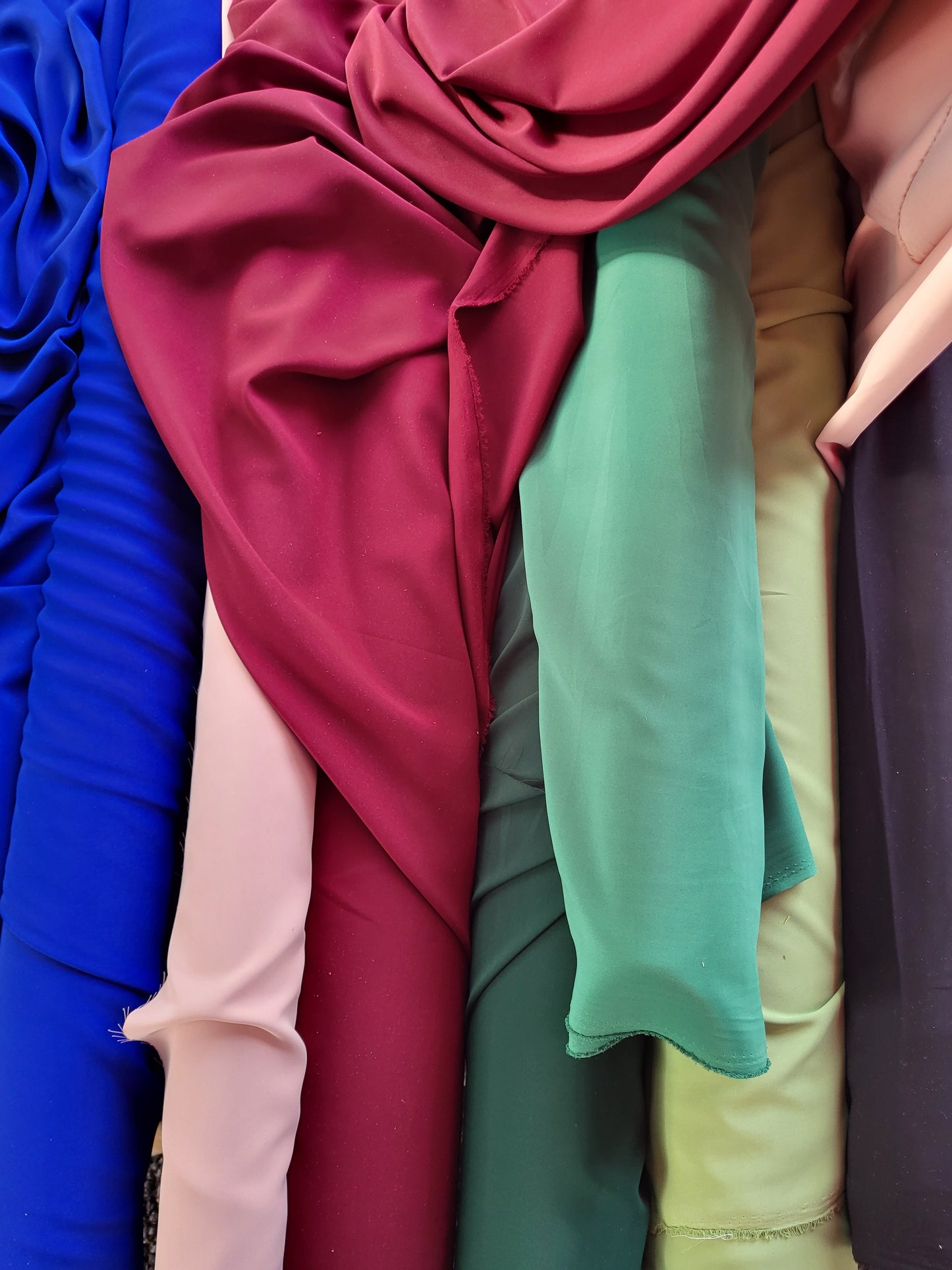 Plain microfiber fabric - Royal blue