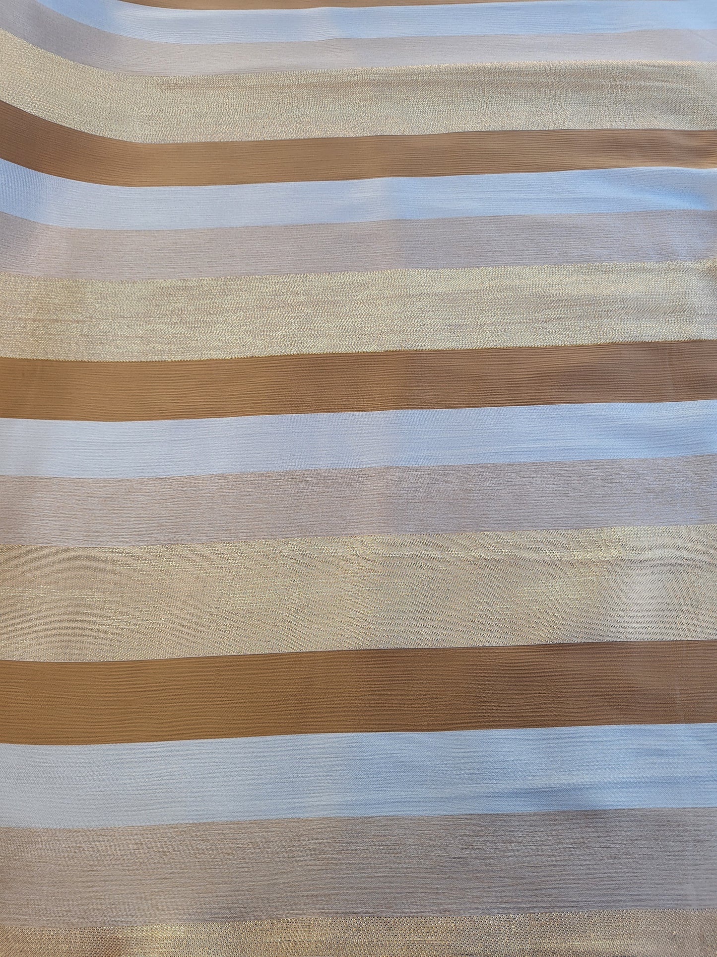 Tissu satin de soie "jawhara" tissé - Saumon et Or