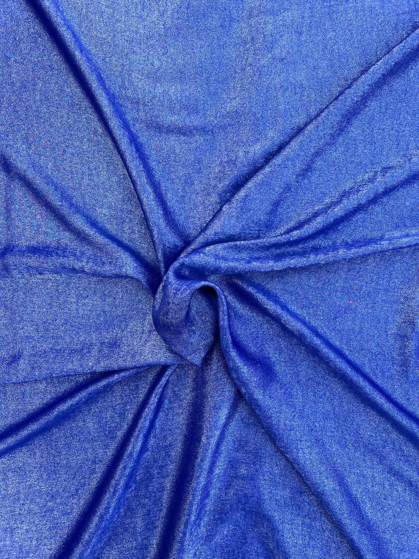 Tissu lamé soyeux - Bleu royal