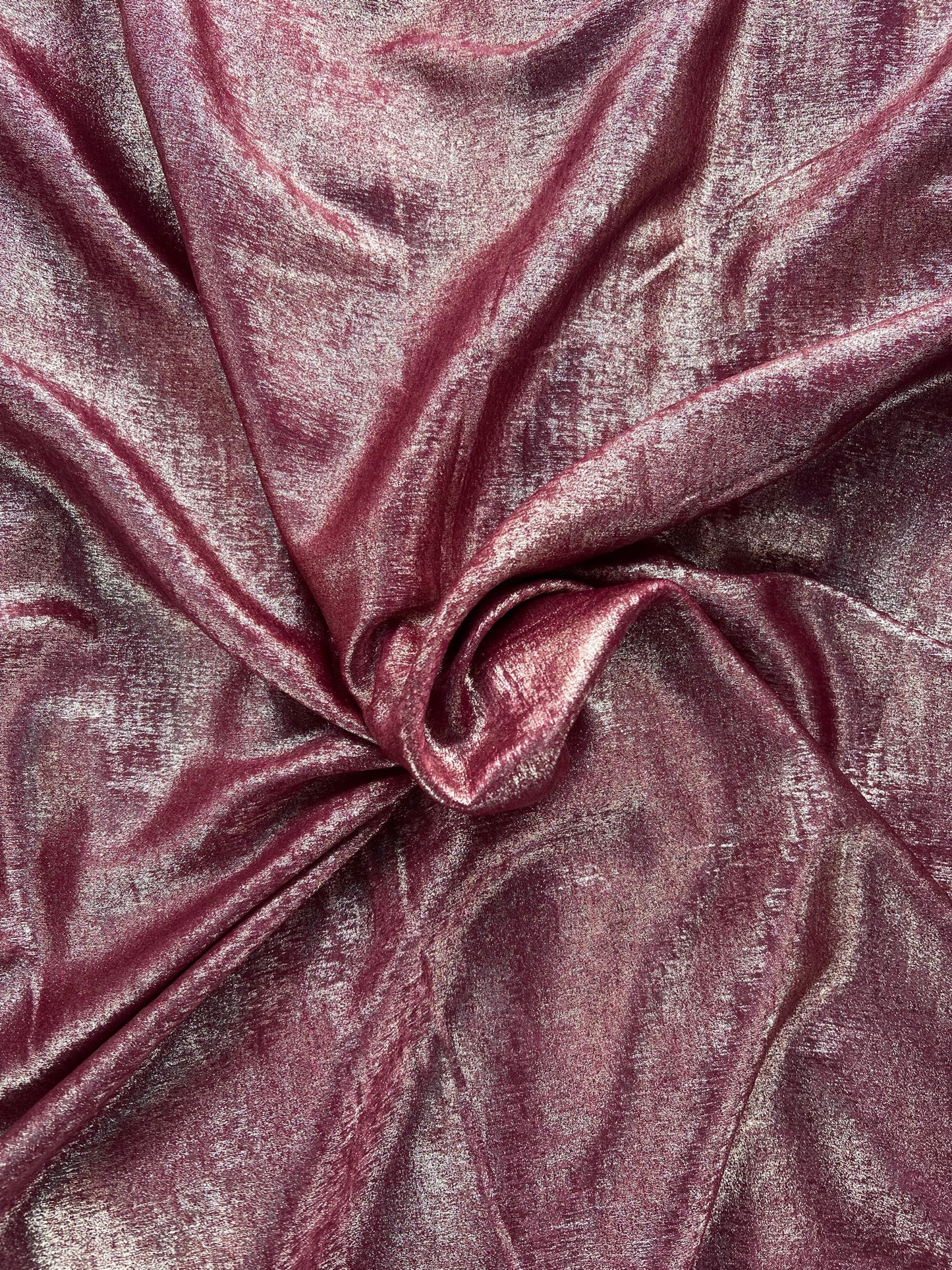 Tissu lamé soyeux - Rouge bordeaux