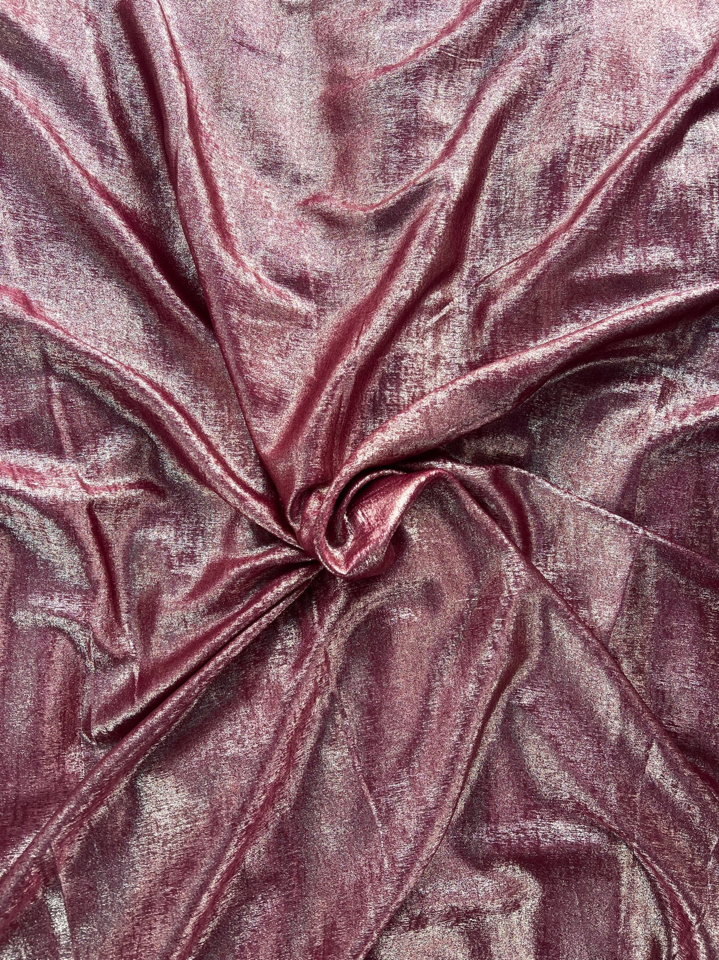 Tissu lamé soyeux - Rouge bordeaux