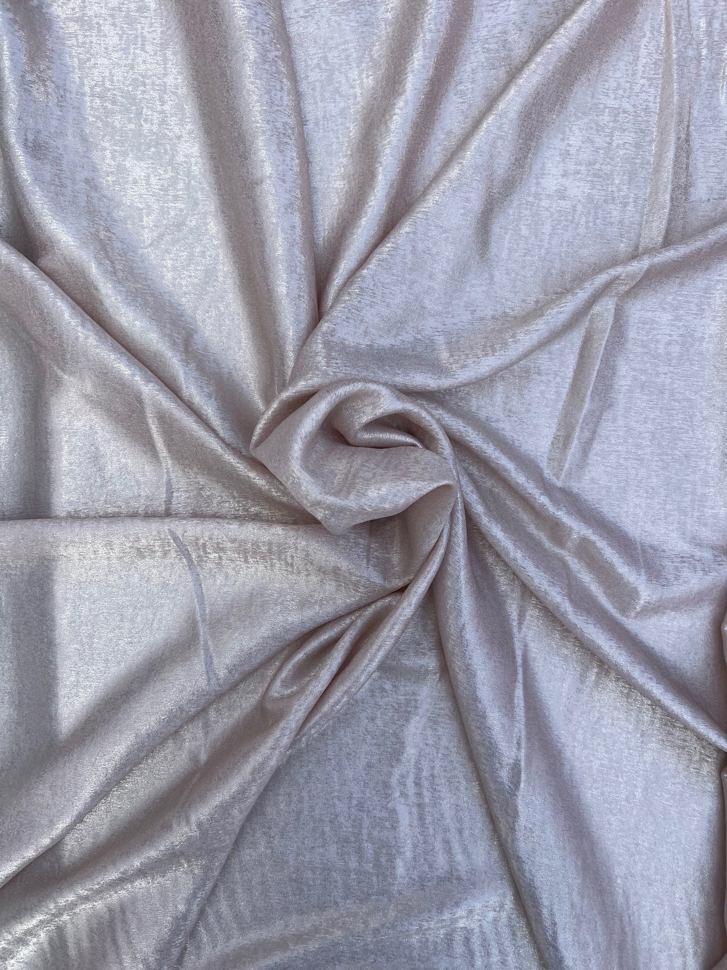 Tissu lamé soyeux - Rose pâle