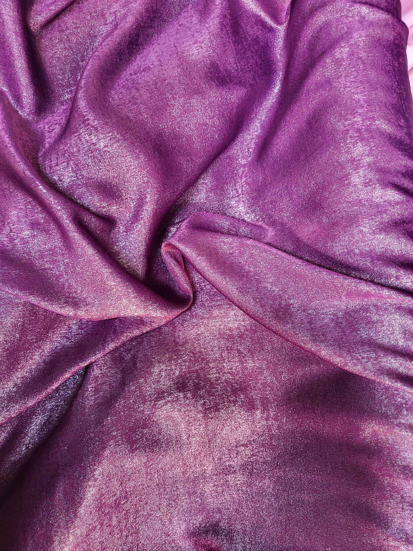 Tissu lamé soyeux - Violet