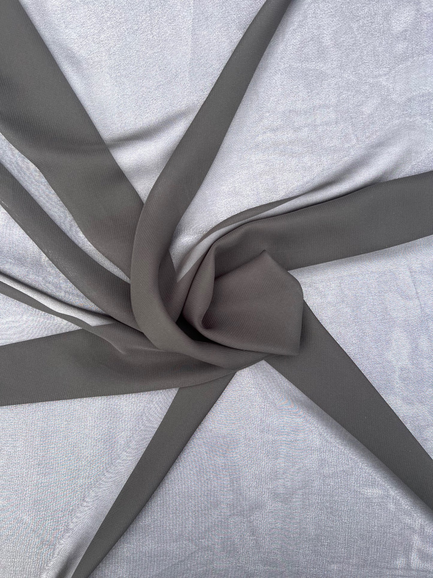 Tissu mousseline uni - Noir