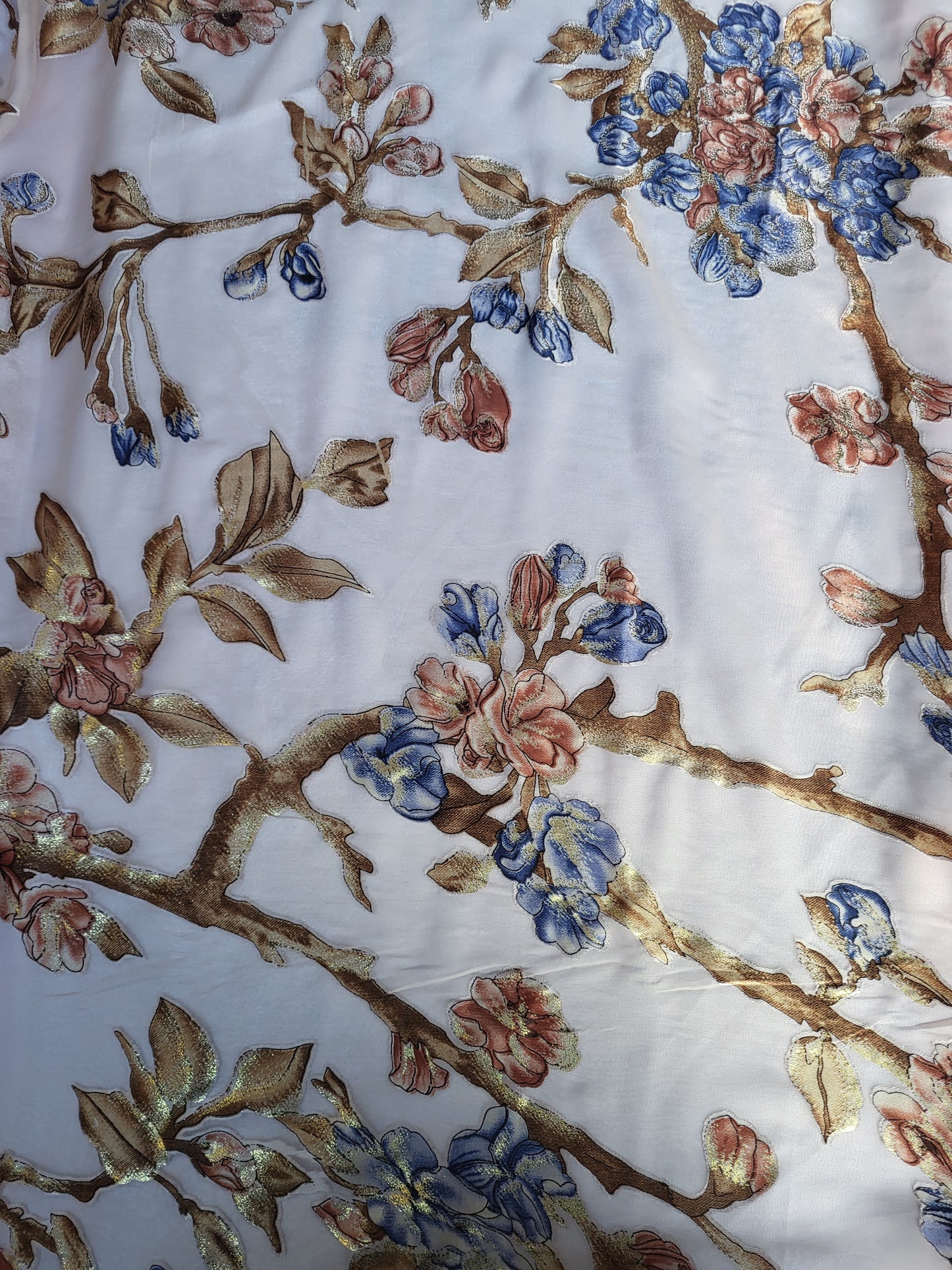 Tissu mousseline de soie "tlija" tissée - Rose pâle