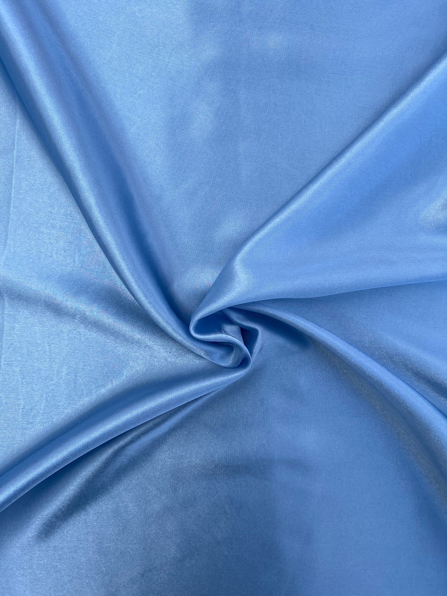 Tissu satin uni - Bleu ciel