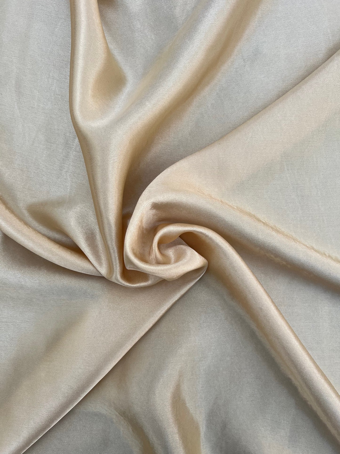 Tissu satin uni - Beige