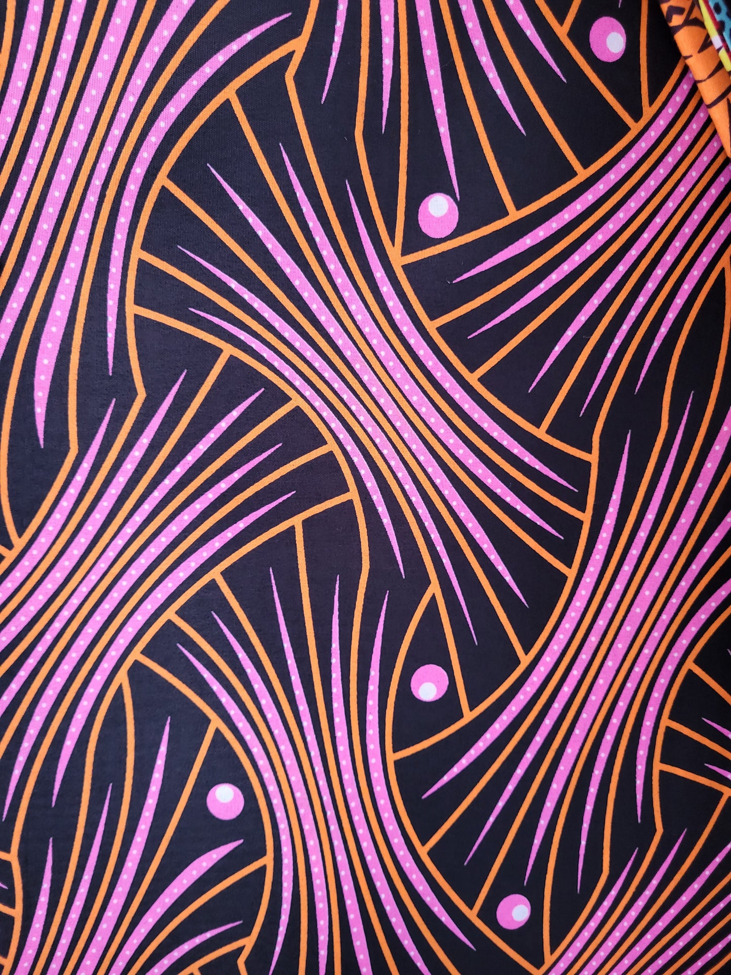 Mesh printed wax fabric - Multicolor