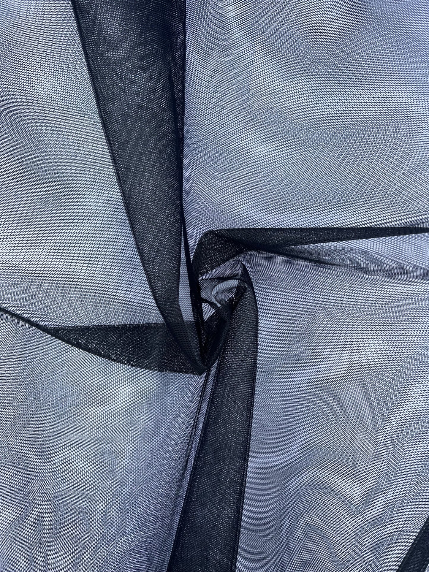 Tissu tulle uni - Noir
