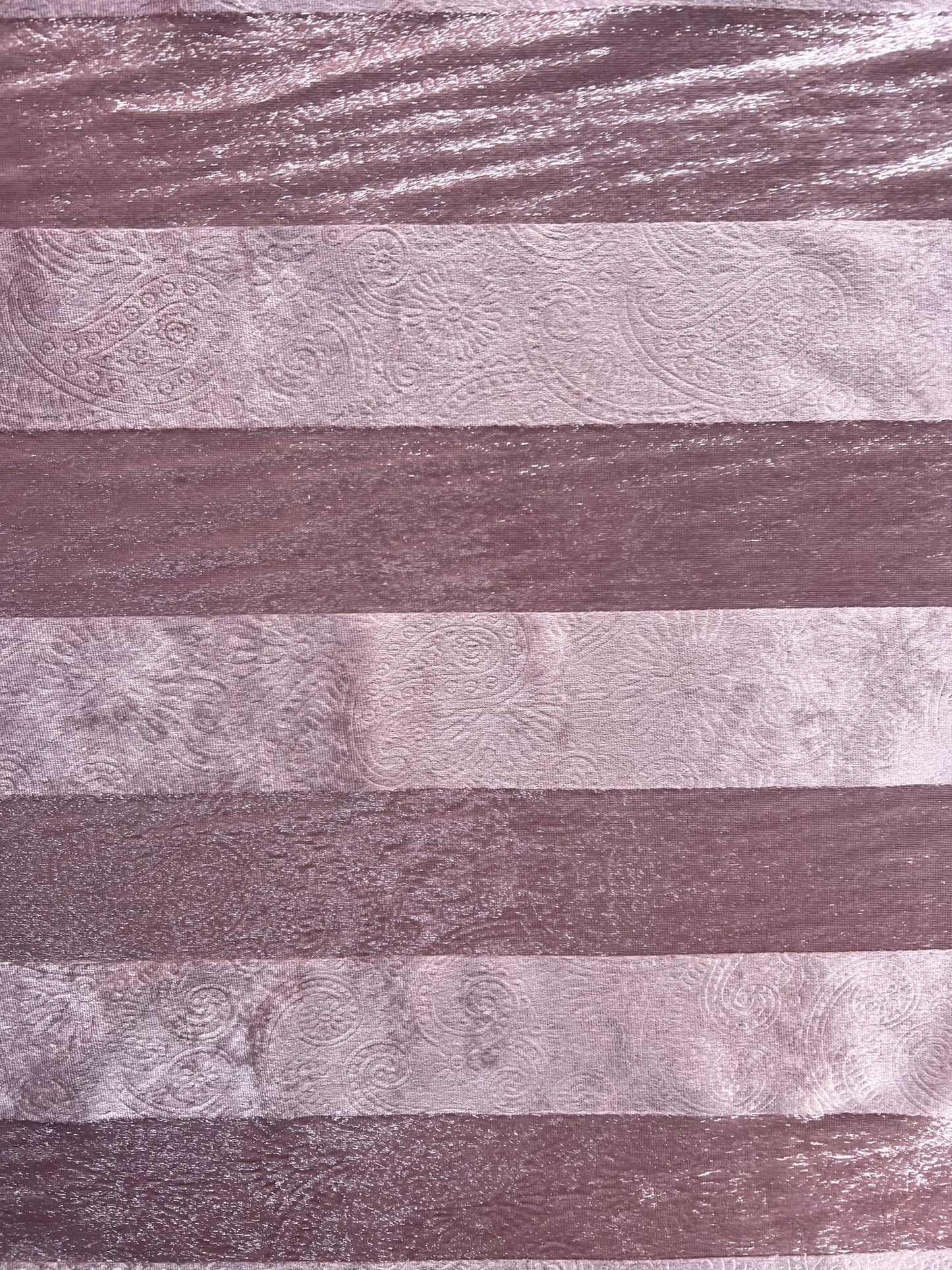 Tissu velours à rayures - Rose pâle