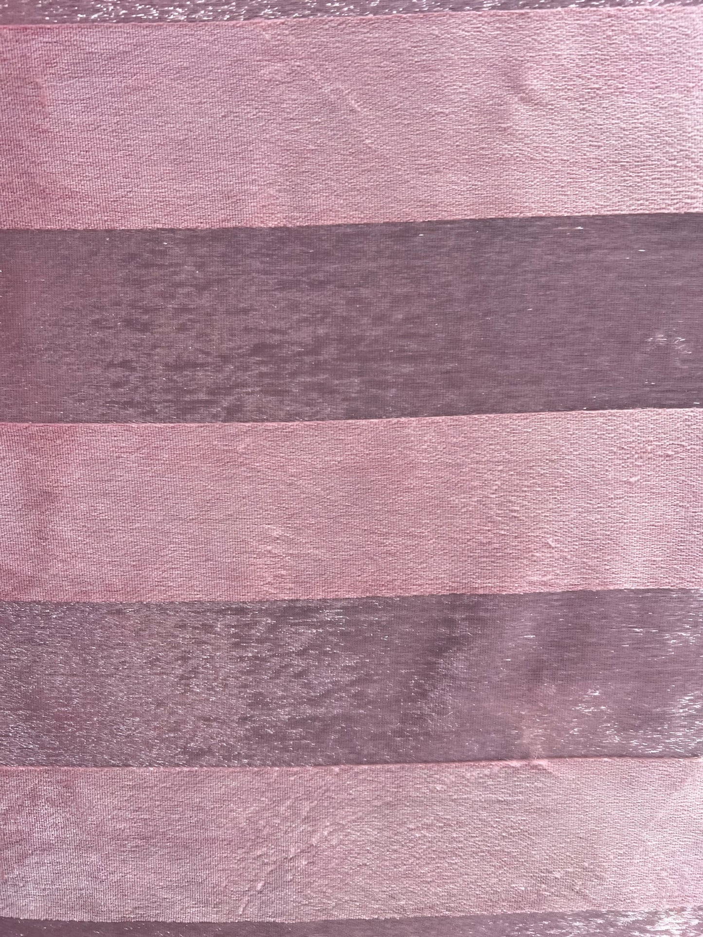 Tissu velours uni à rayures - Rose