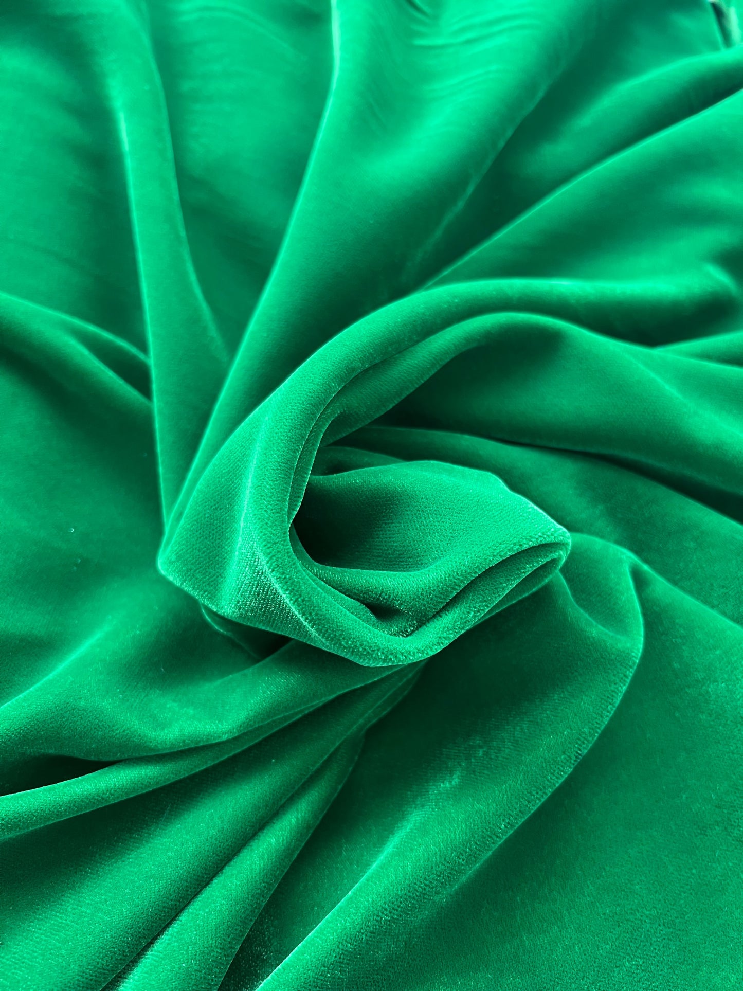 Tissu velours uni - Vert