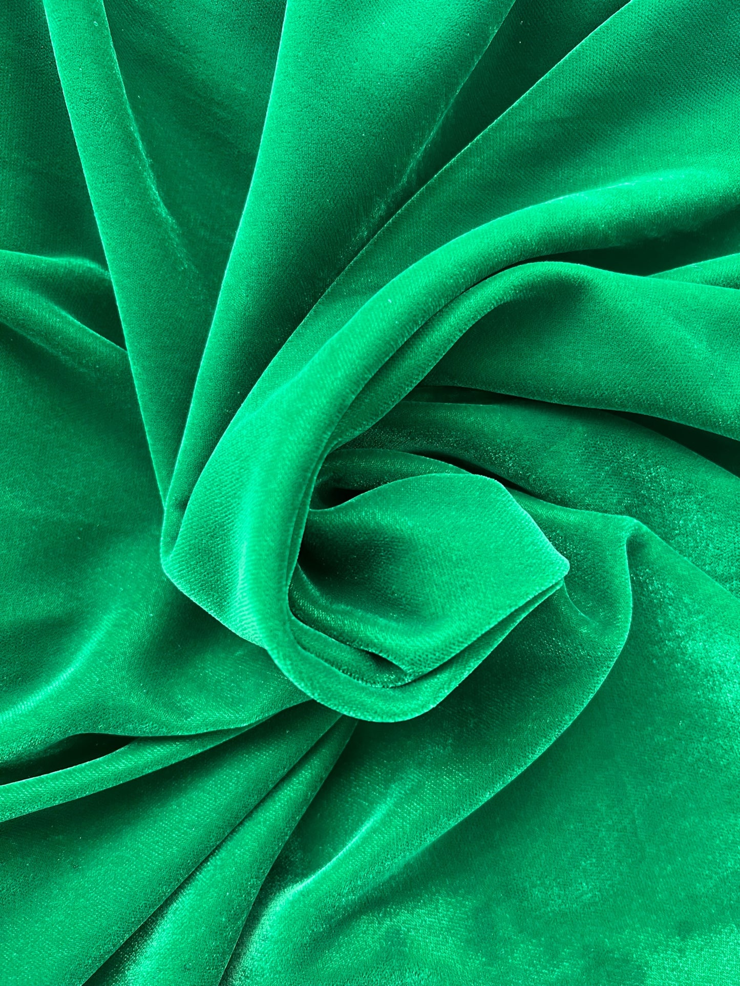 Tissu velours uni - Vert