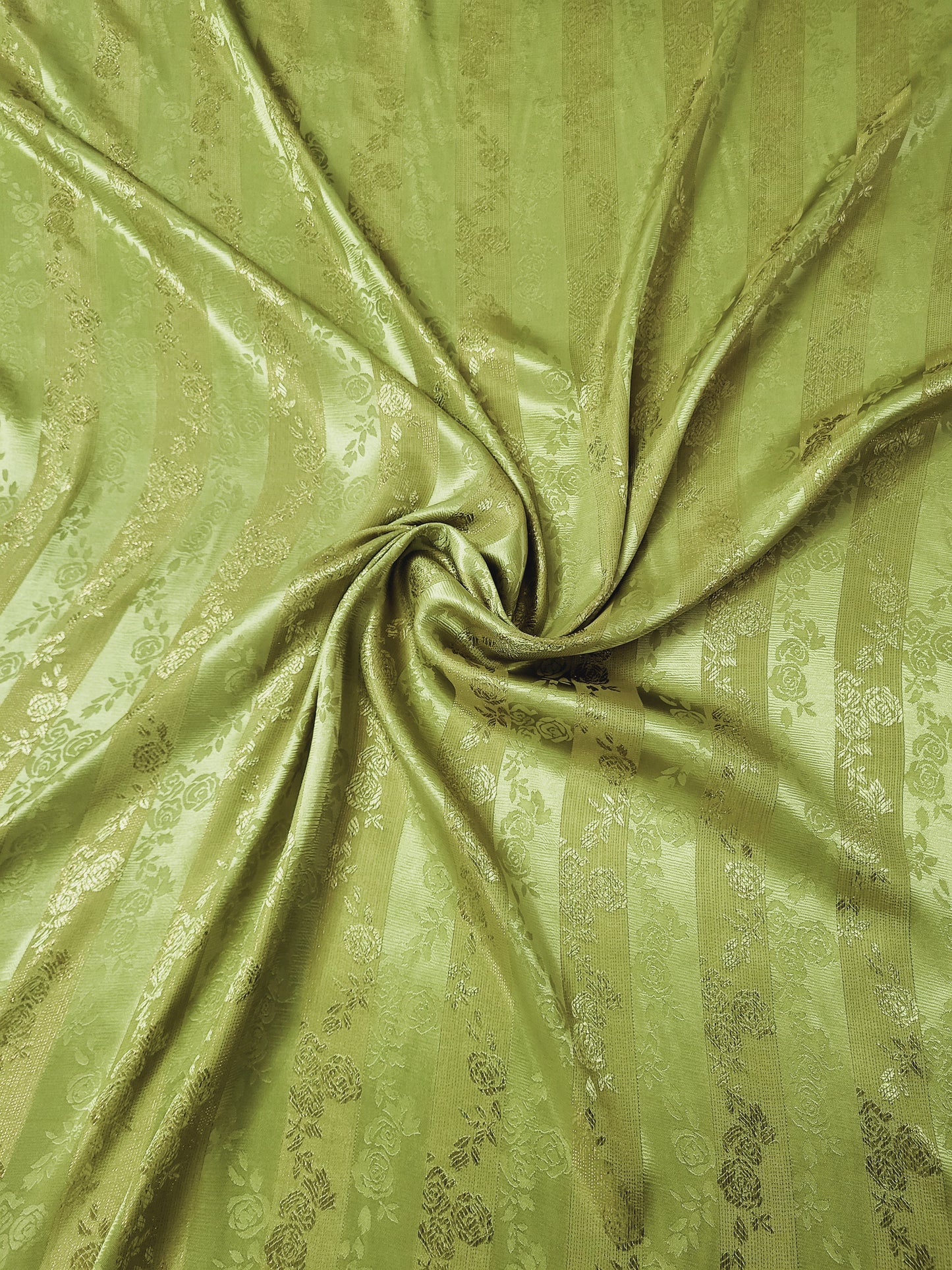 Tissu satin de soie "jawhara" tissé - vert