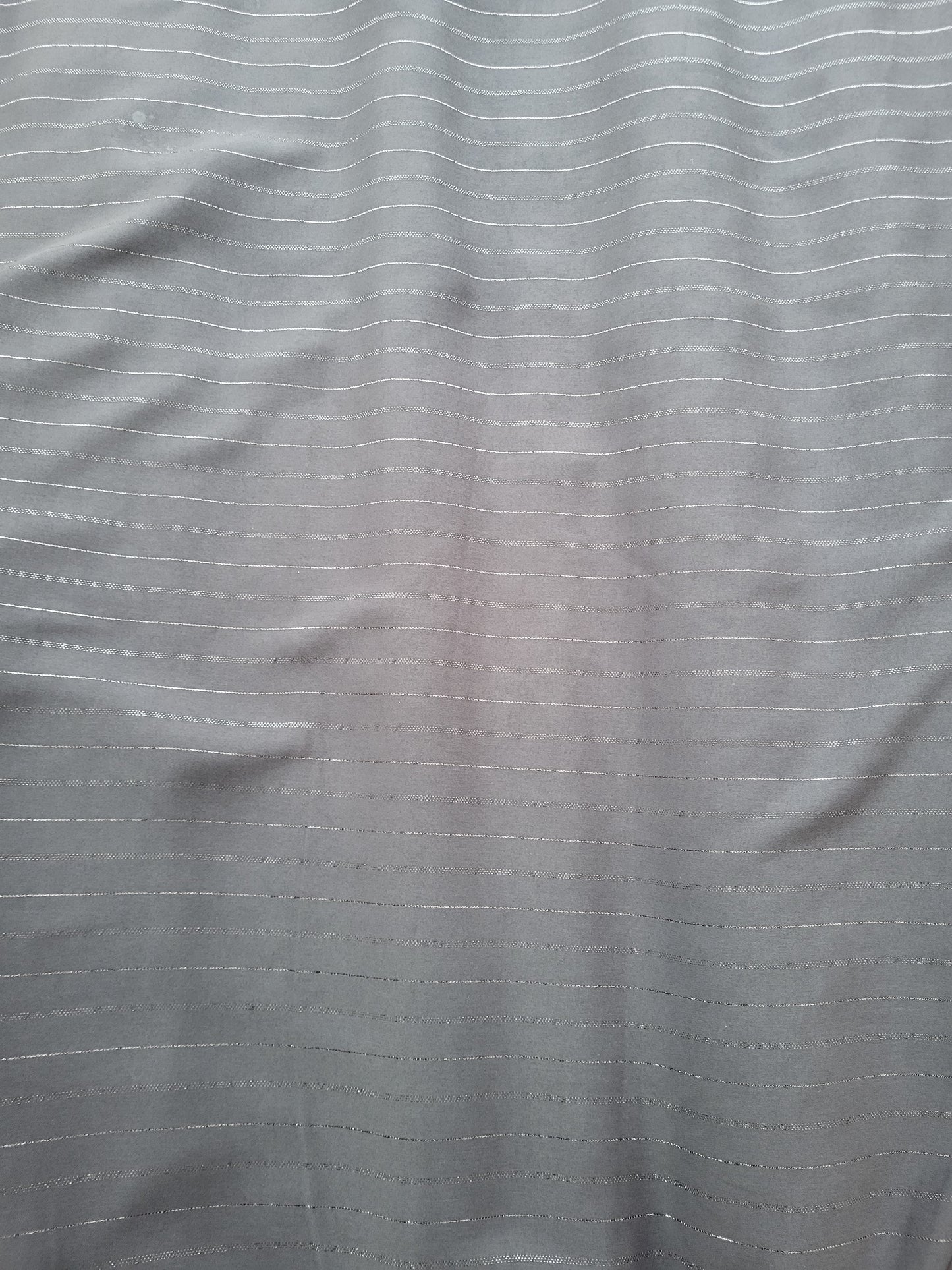 Plain metallic crepe fabric - Black