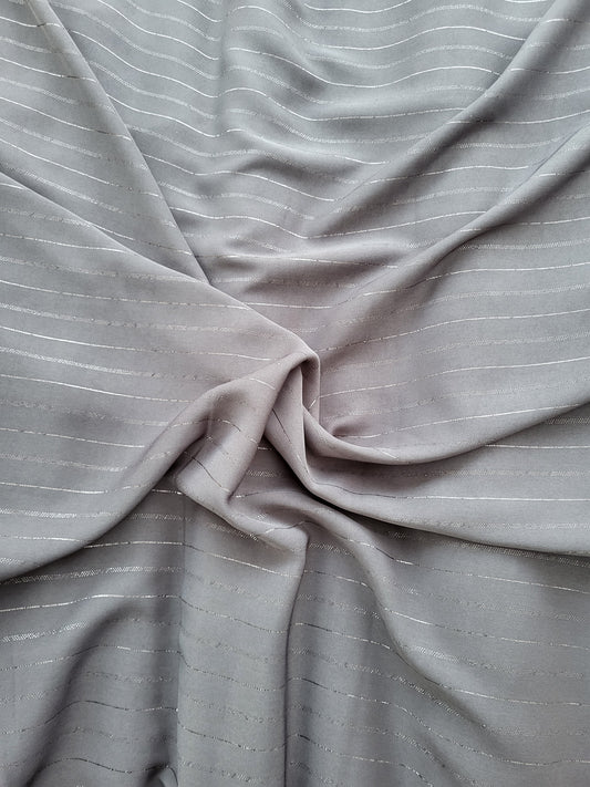 Plain metallic crepe fabric - Black