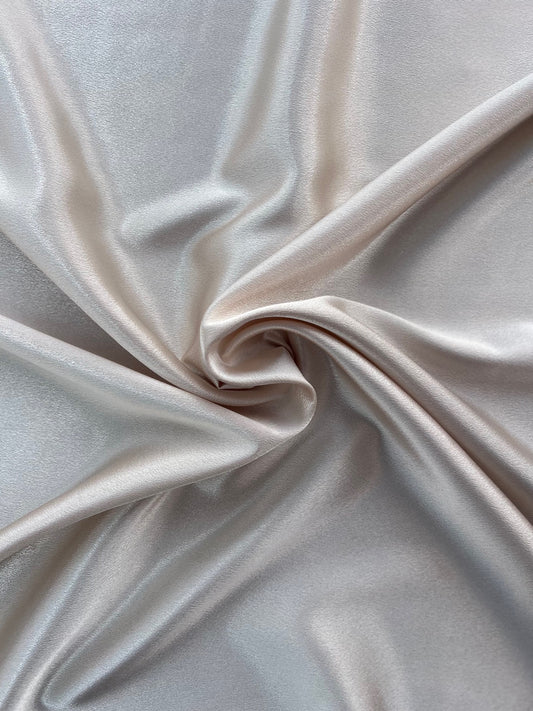 Tissu crêpe satin - Beige