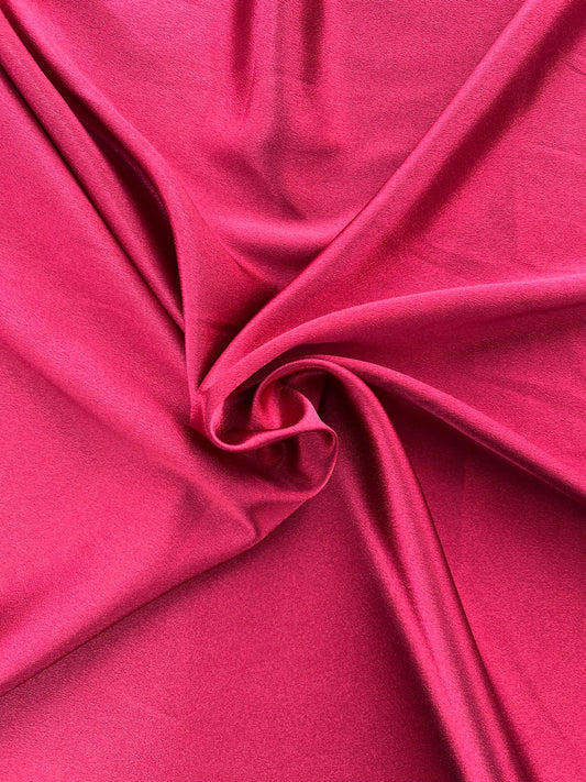 Tissu crêpe satin - Rouge anglais