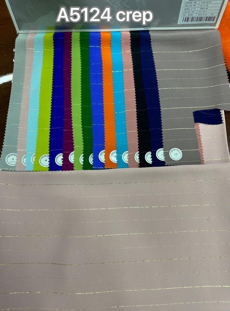 Plain metallic crepe fabric - lime green