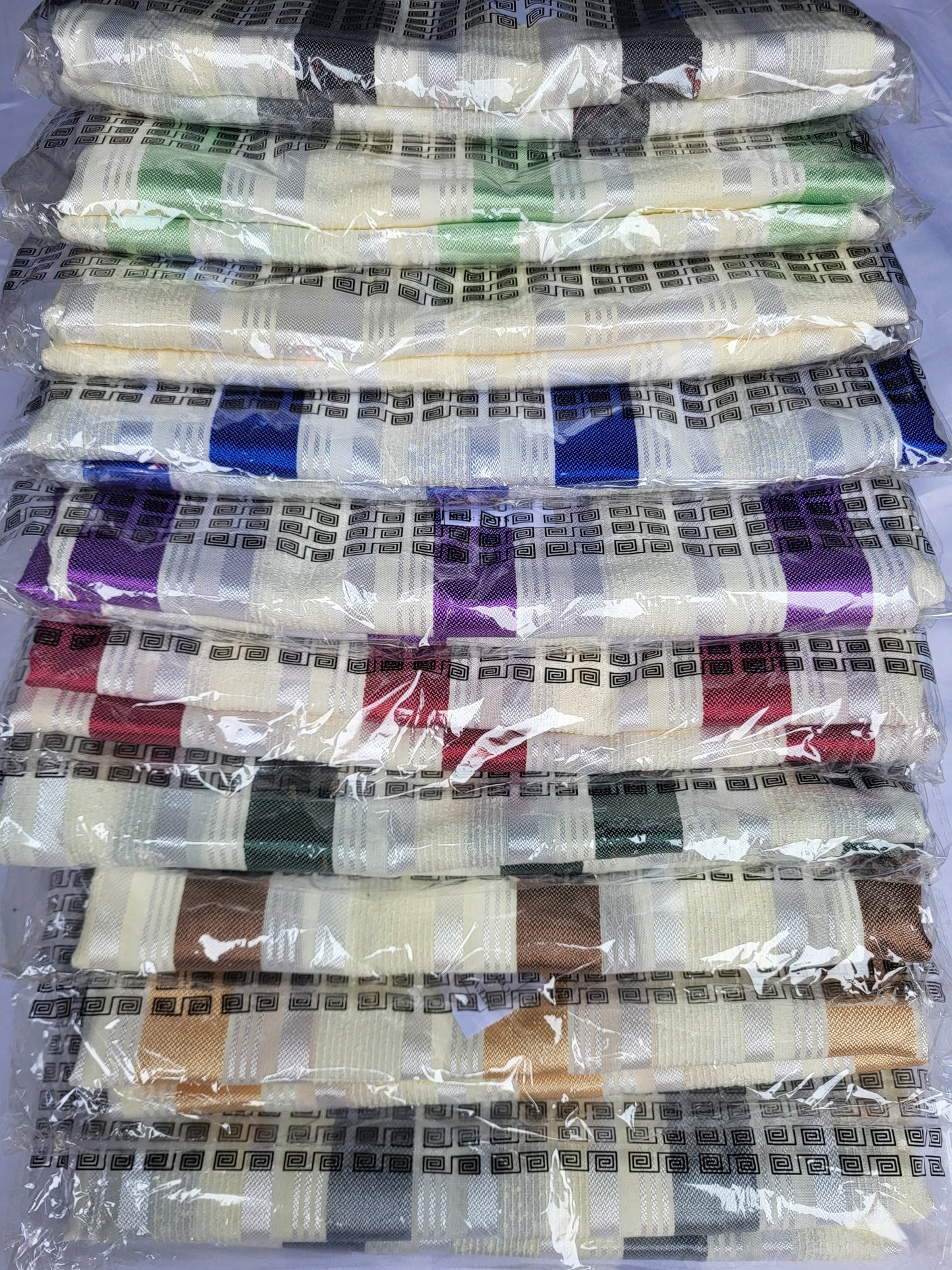 Tissu Sousdi "Jellaba" - Vert bouteille et Beige