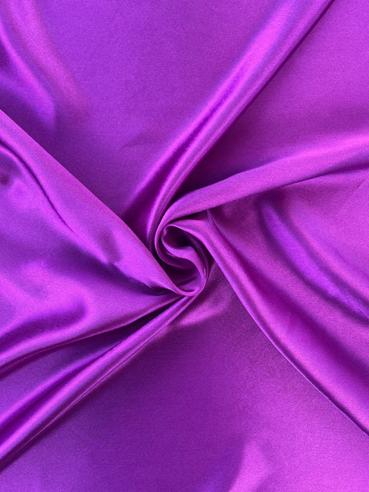 Tissu satin uni - Magenta