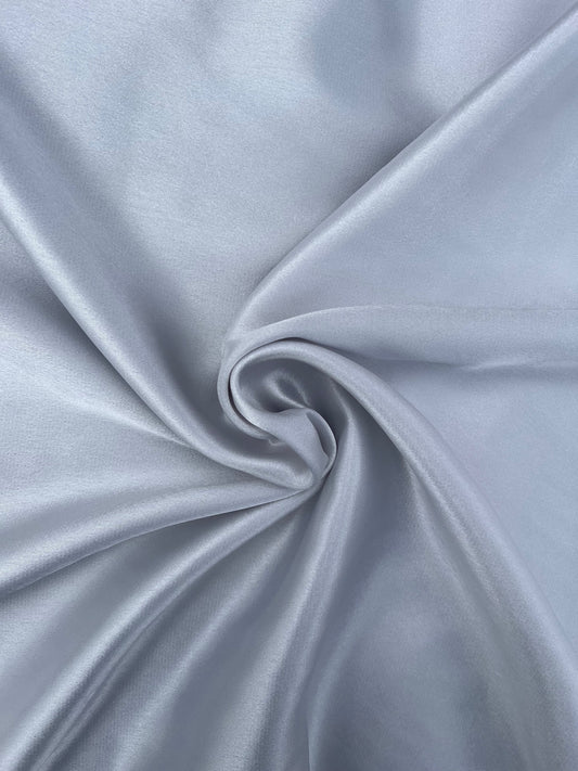 Tissu satin uni - Gris