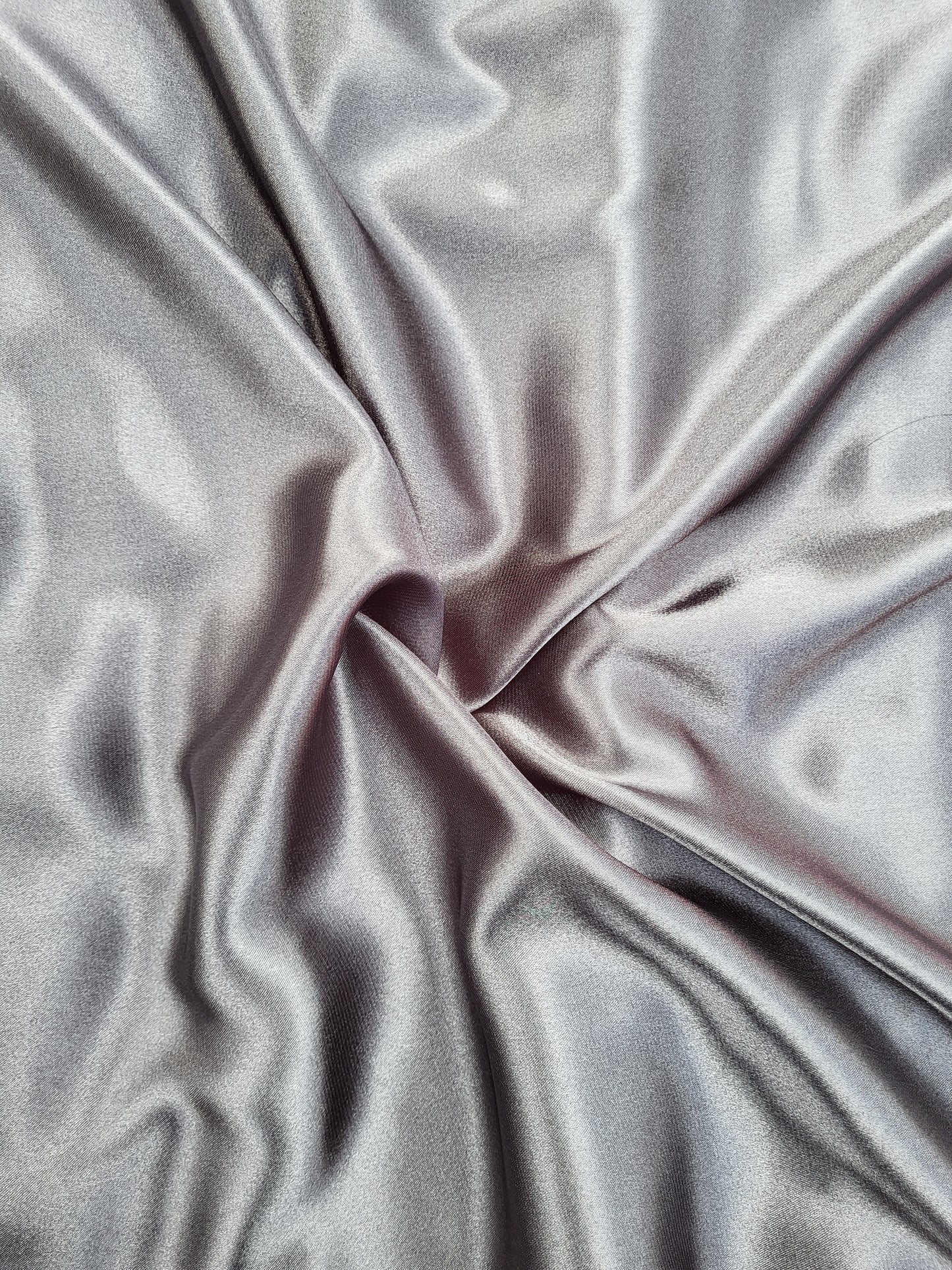 Tissu satin uni - Noir