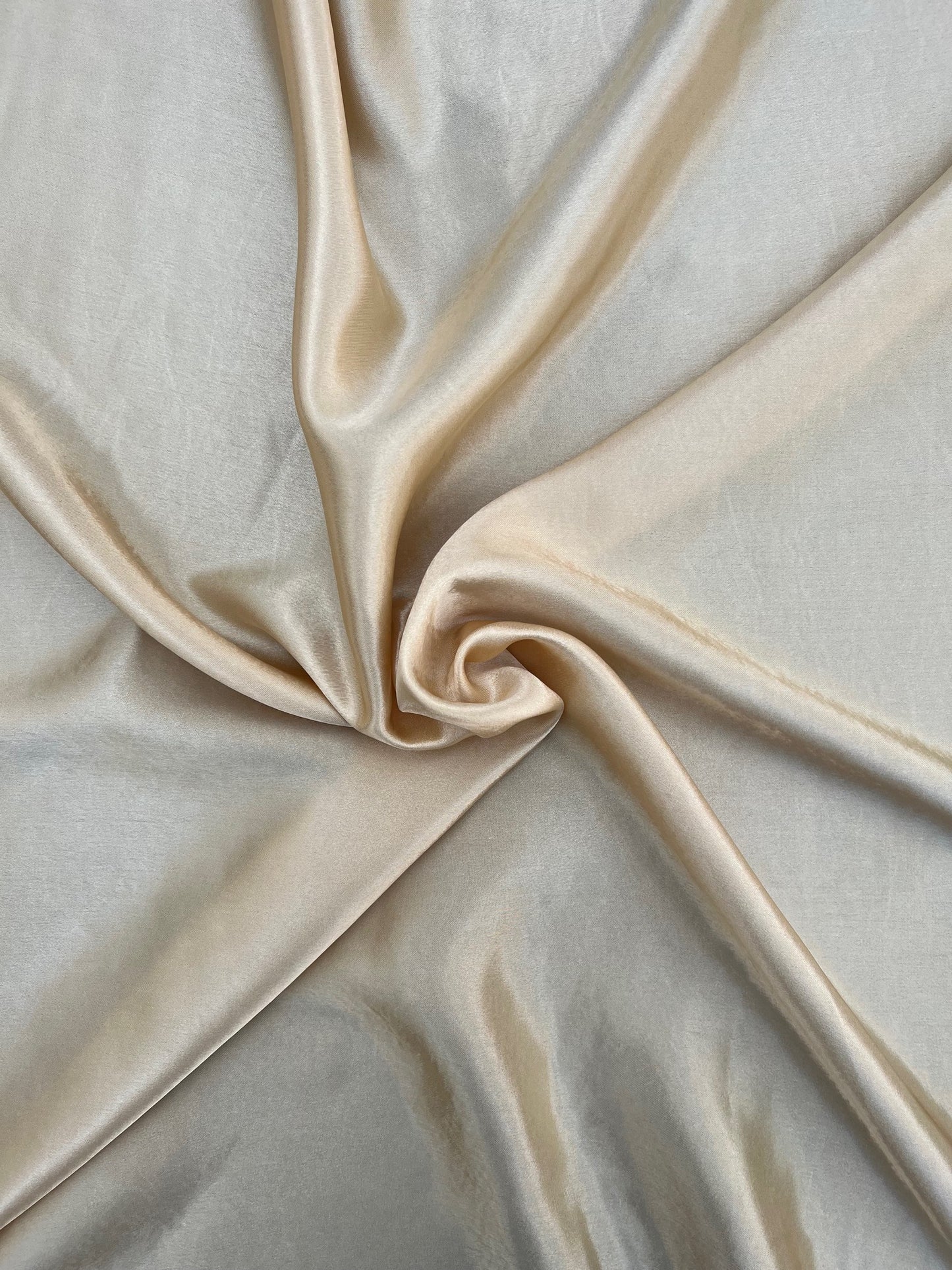 Tissu satin uni - Beige