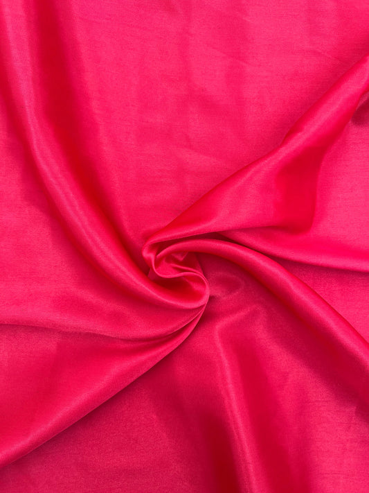 Tissu satin uni - Rouge