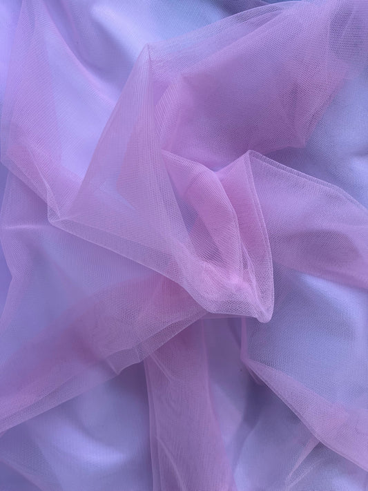 Tissu tulle uni - Rose